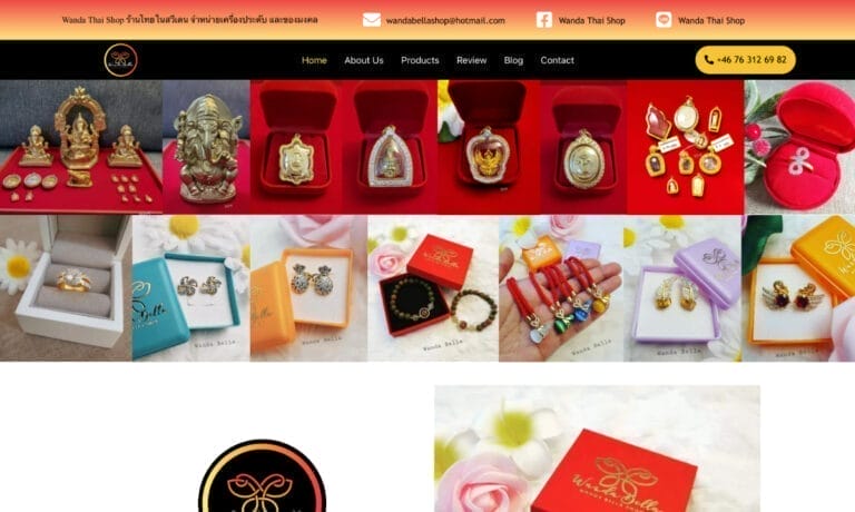รับทำเว็บไซต์ Wanda Thai Shop