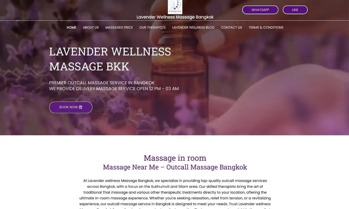 Portfolio Lavender Wellness Massage